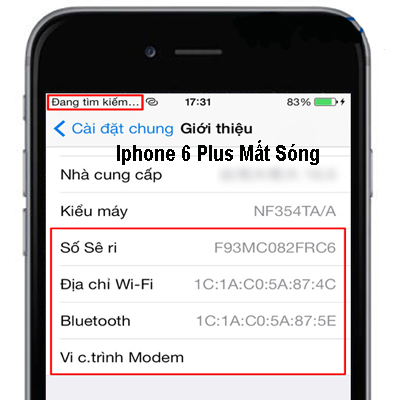 iPhone 6 Plus mất sóng, không dịch vụ